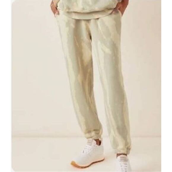 Les Tien Nwt Les Tien Tie Dyed Classic Sweatpants Color Gray & Yellow - Picture 2 of 2